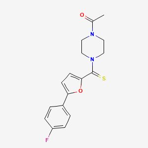 1-(4-(5-(4-Fluorophenyl)furan-2-carbonothioyl)piperazin-1-yl)ethanone