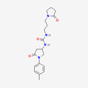 1-(5-Oxo-1-(p-tolyl)pyrrolidin-3-yl)-3-(3-(2-oxopyrrolidin-1-yl)propyl)urea