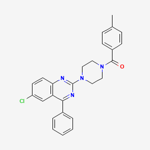 (4-(6-Chloro-4-phenylquinazolin-2-yl)piperazin-1-yl)(p-tolyl)methanone