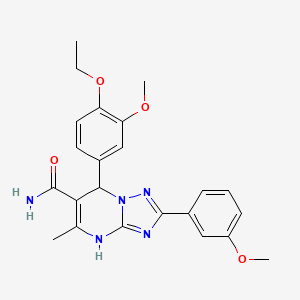 7-(4-Ethoxy-3-methoxyphenyl)-2-(3-methoxyphenyl)-5-methyl-4,7-dihydro-[1,2,4]triazolo[1,5-a]pyrimidine-6-carboxamide