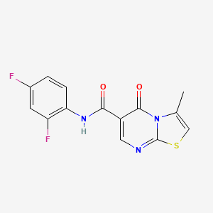 molecular formula C14H9F2N3O2S B2385179 N-(2,4-difluorophenyl)-3-methyl-5-oxo-5H-[1,3]thiazolo[3,2-a]pyrimidine-6-carboxamide CAS No. 851945-53-4