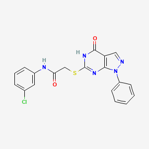 N-(3-chlorophenyl)-2-((4-oxo-1-phenyl-4,5-dihydro-1H-pyrazolo[3,4-d]pyrimidin-6-yl)thio)acetamide