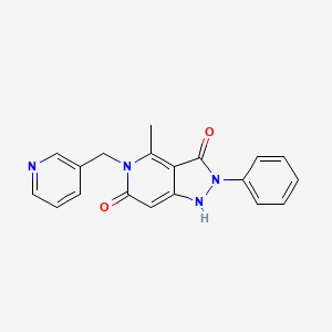 4-methyl-2-phenyl-5-(pyridin-3-ylmethyl)-1H-pyrazolo[4,3-c]pyridine-3,6(2H,5H)-dione
