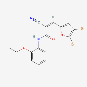 (Z)-2-cyano-3-(4,5-dibromofuran-2-yl)-N-(2-ethoxyphenyl)prop-2-enamide