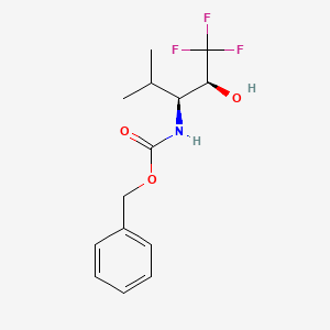 Benzyl ((2S,3S)-1,1,1-trifluoro-2-hydroxy-4-methylpentan-3-yl)carbamate
