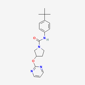 N-(4-(tert-butyl)phenyl)-3-(pyrimidin-2-yloxy)pyrrolidine-1-carboxamide