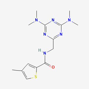 N-((4,6-bis(dimethylamino)-1,3,5-triazin-2-yl)methyl)-4-methylthiophene-2-carboxamide