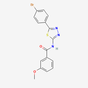 N-[5-(4-bromophenyl)-1,3,4-thiadiazol-2-yl]-3-methoxybenzamide