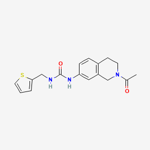 molecular formula C17H19N3O2S B2385213 1-(2-Acetyl-1,2,3,4-tetrahydroisoquinolin-7-yl)-3-(thiophen-2-ylmethyl)urea CAS No. 1207006-13-0