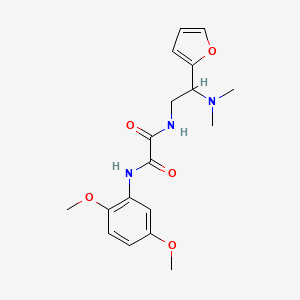 molecular formula C18H23N3O5 B2385223 N1-(2,5-dimethoxyphenyl)-N2-(2-(dimethylamino)-2-(furan-2-yl)ethyl)oxalamide CAS No. 899975-67-8