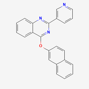 molecular formula C23H15N3O B2385231 4-(Naphthalen-2-yloxy)-2-(pyridin-3-yl)quinazoline CAS No. 379241-40-4