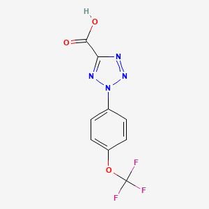 molecular formula C9H5F3N4O3 B2385232 2-[4-(Trifluoromethoxy)phenyl]tetrazole-5-carboxylic acid CAS No. 2253632-28-7