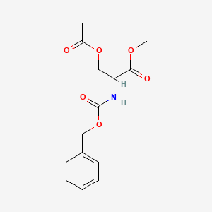 molecular formula C14H17NO6 B2385234 Methyl 3-(acetyloxy)-2-{[(benzyloxy)carbonyl]amino}propanoate CAS No. 13249-82-6