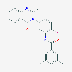 molecular formula C24H20FN3O2 B2385252 N-(2-fluoro-5-(2-methyl-4-oxoquinazolin-3(4H)-yl)phenyl)-3,5-dimethylbenzamide CAS No. 941895-16-5