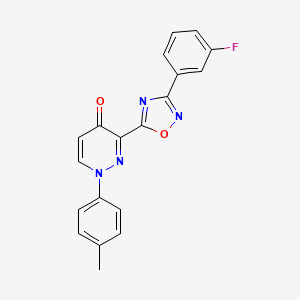 3-(3-(3-fluorophenyl)-1,2,4-oxadiazol-5-yl)-1-(p-tolyl)pyridazin-4(1H)-one