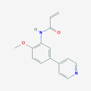 molecular formula C15H14N2O2 B2385256 N-(2-Methoxy-5-pyridin-4-ylphenyl)prop-2-enamide CAS No. 2305542-23-6