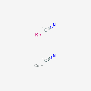 molecular formula C5H5ClN2O3 B238526 Potassium;copper(1+);dicyanide CAS No. 127711-64-2