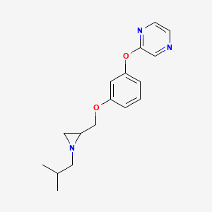 2-[3-[[1-(2-Methylpropyl)aziridin-2-yl]methoxy]phenoxy]pyrazine