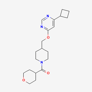 (4-(((6-cyclobutylpyrimidin-4-yl)oxy)methyl)piperidin-1-yl)(tetrahydro-2H-pyran-4-yl)methanone