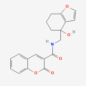 molecular formula C19H17NO5 B2385278 N-[(4-hydroxy-4,5,6,7-tetrahydro-1-benzofuran-4-yl)methyl]-2-oxo-2H-chromene-3-carboxamide CAS No. 2415633-29-1