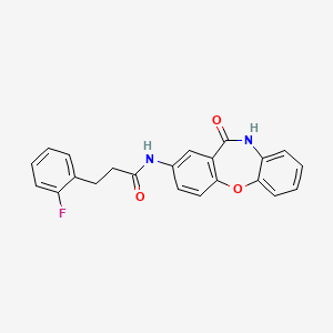 3-(2-fluorophenyl)-N-(11-oxo-10,11-dihydrodibenzo[b,f][1,4]oxazepin-2-yl)propanamide