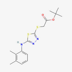 molecular formula C16H21N3O2S2 B2385294 Tert-butyl 2-[[5-(2,3-dimethylanilino)-1,3,4-thiadiazol-2-yl]sulfanyl]acetate CAS No. 863413-67-6