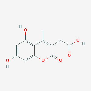 molecular formula C12H10O6 B2385295 2-(5,7-Dihydroxy-4-methyl-2-oxochromen-3-yl)acetic acid CAS No. 5864-00-6