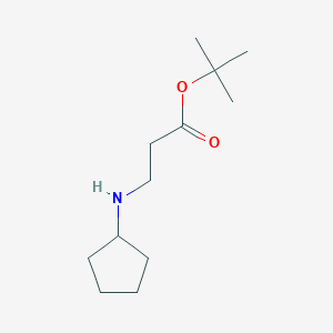 molecular formula C12H23NO2 B2385303 Tert-butyl 3-(cyclopentylamino)propanoate CAS No. 868592-02-3