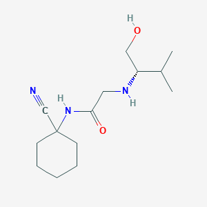 molecular formula C14H25N3O2 B2385309 N-(1-cyanocyclohexyl)-2-{[(2S)-1-hydroxy-3-methylbutan-2-yl]amino}acetamide CAS No. 1799307-52-0