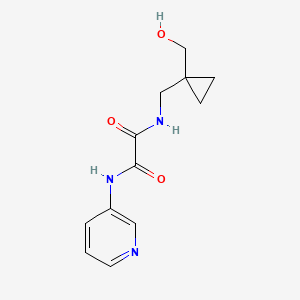 molecular formula C12H15N3O3 B2385310 N1-((1-(hydroxymethyl)cyclopropyl)methyl)-N2-(pyridin-3-yl)oxalamide CAS No. 1251584-14-1