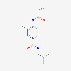 molecular formula C15H20N2O2 B2385312 3-Methyl-N-(2-methylpropyl)-4-(prop-2-enoylamino)benzamide CAS No. 2361710-85-0