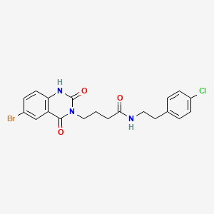 molecular formula C20H19BrClN3O3 B2385313 4-(6-bromo-2,4-dioxo-1,2-dihydroquinazolin-3(4H)-yl)-N-(4-chlorophenethyl)butanamide CAS No. 892285-60-8