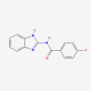 molecular formula C14H10FN3O B2385314 N-(1H-benzimidazol-2-yl)-4-fluorobenzamide CAS No. 61810-47-7