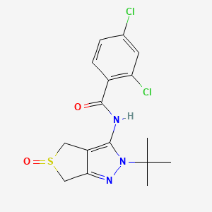 molecular formula C16H17Cl2N3O2S B2385316 N-(2-叔丁基-5-氧代-4,6-二氢噻吩并[3,4-c]吡唑-3-基)-2,4-二氯苯甲酰胺 CAS No. 1007550-90-4
