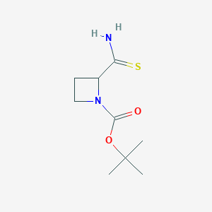 molecular formula C9H16N2O2S B2385318 tert-Butyl 2-carbamothioylazetidine-1-carboxylate CAS No. 2172092-23-6