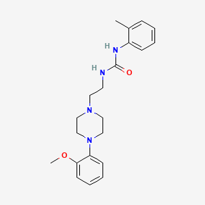 molecular formula C21H28N4O2 B2385319 1-(2-(4-(2-Methoxyphenyl)piperazin-1-yl)ethyl)-3-(o-tolyl)urea CAS No. 1210342-42-9