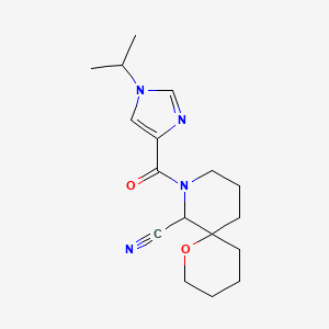 8-[1-(propan-2-yl)-1H-imidazole-4-carbonyl]-1-oxa-8-azaspiro[5.5]undecane-7-carbonitrile