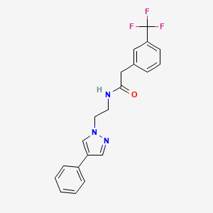 N-(2-(4-phenyl-1H-pyrazol-1-yl)ethyl)-2-(3-(trifluoromethyl)phenyl)acetamide