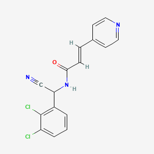 (E)-N-[cyano-(2,3-dichlorophenyl)methyl]-3-pyridin-4-ylprop-2-enamide