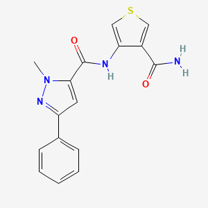 N-(4-carbamoylthiophen-3-yl)-1-methyl-3-phenyl-1H-pyrazole-5-carboxamide