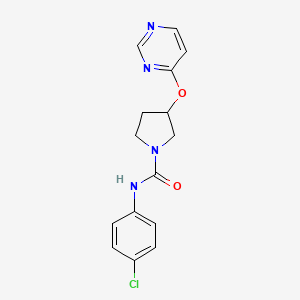 N-(4-chlorophenyl)-3-(pyrimidin-4-yloxy)pyrrolidine-1-carboxamide