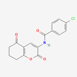 4-chloro-N-(2,5-dioxo-5,6,7,8-tetrahydro-2H-chromen-3-yl)benzenecarboxamide