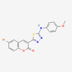 6-Bromo-3-[5-(4-methoxyanilino)-1,3,4-thiadiazol-2-yl]chromen-2-one
