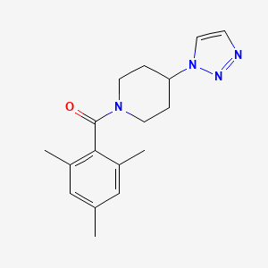 molecular formula C17H22N4O B2385342 (4-(1H-1,2,3-triazol-1-yl)piperidin-1-yl)(mesityl)methanone CAS No. 1795445-18-9