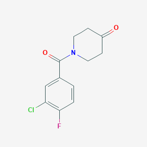 1-(3-Chloro-4-fluorobenzoyl)piperidin-4-one