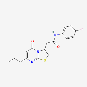 N-(4-fluorophenyl)-2-(5-oxo-7-propyl-3,5-dihydro-2H-thiazolo[3,2-a]pyrimidin-3-yl)acetamide