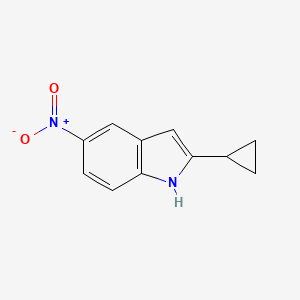 molecular formula C11H10N2O2 B2385354 2-cyclopropyl-5-nitro-1H-indole CAS No. 952664-85-6