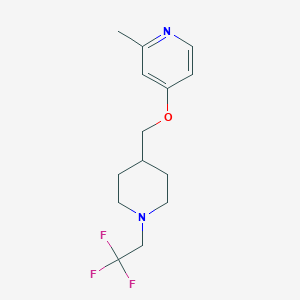molecular formula C14H19F3N2O B2385355 2-Methyl-4-[[1-(2,2,2-trifluoroethyl)piperidin-4-yl]methoxy]pyridine CAS No. 2379953-19-0