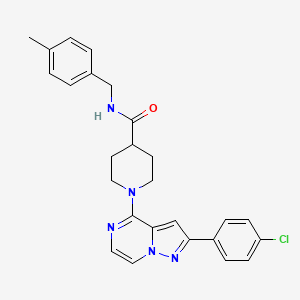 1-(2-(4-chlorophenyl)pyrazolo[1,5-a]pyrazin-4-yl)-N-(4-methylbenzyl)piperidine-4-carboxamide