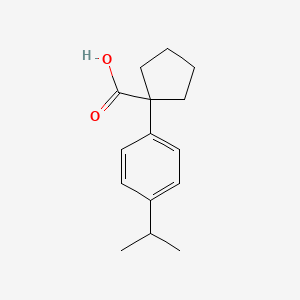 1-[4-(Propan-2-yl)phenyl]cyclopentane-1-carboxylic acid